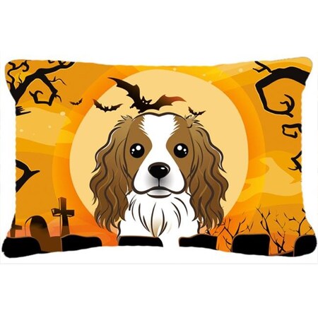 Carolines Treasures Carolines Treasures BB1782PW1216 Halloween Cavalier Spaniel Fabric Decorative Pillow BB1782PW1216
